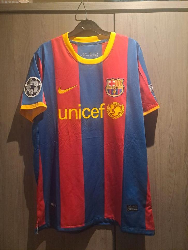 FC Barcelona Messi Shirt - Gedragen, Kleding | Heren, T-shirts, Nieuw, Maat 46 (S) of kleiner, Blauw, Ophalen of Verzenden