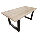 massief eiken tafel | tafel | eettafel | boomstamtafel