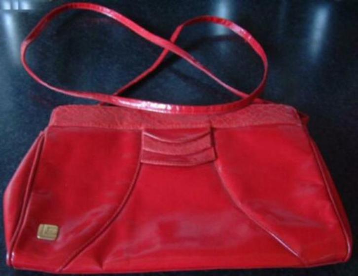 Damestas Handtas Rood Enveloptas Hand Tas retro, Sieraden, Tassen en Uiterlijk, Tassen | Damestassen, Zo goed als nieuw, Handtas
