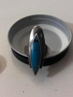 Zilver ring, Sieraden, Tassen en Uiterlijk, Ringen, Blauw, Ophalen of Verzenden, Zo goed als nieuw, Dame