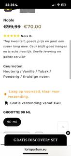 Loris noble 90ml extract parfum, Ophalen of Verzenden, Nieuw