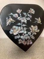 Zwarte lak sieradendoos met parelmoer, Antiek en Kunst, Ophalen of Verzenden