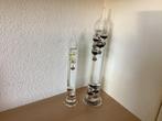 Galileo glazen temperatuurmeters,zwart+okergelen bollen., Huis en Inrichting, Woonaccessoires | Thermometers, Ophalen of Verzenden