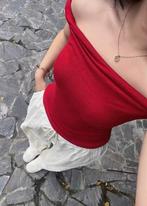 Rode off-shoulder top, Ophalen of Verzenden, Zo goed als nieuw, Rood, Overige typen