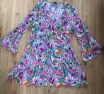 Lila kleurrijke print jurk trompetmouwen maat 50 MS studio, Kleding | Dames, Jurken, Overige kleuren, Maat 46/48 (XL) of groter