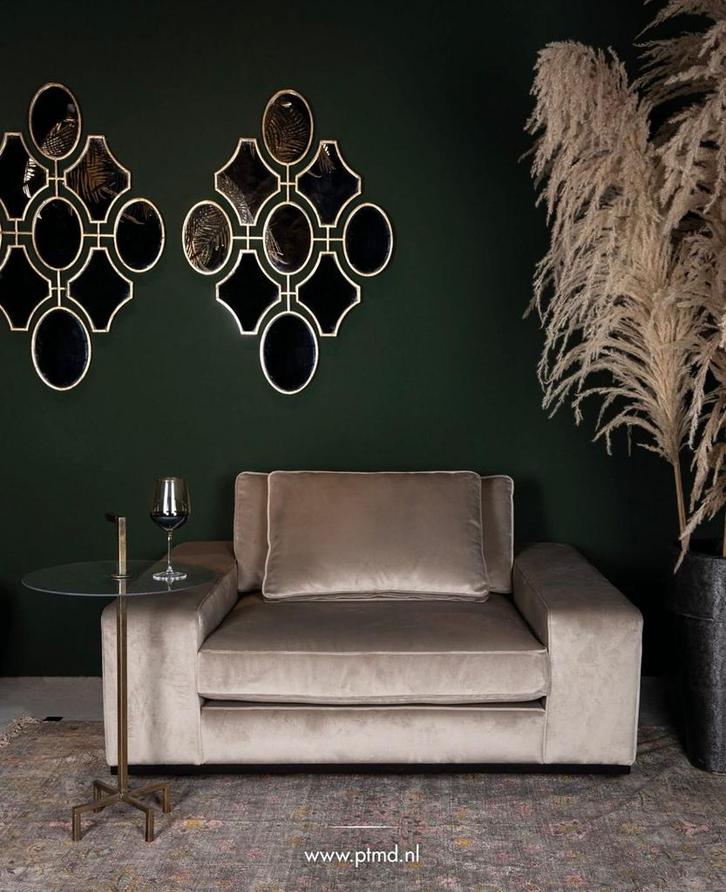 PTMD Block Loveseat, Huis en Inrichting, Banken | Sofa's en Chaises Longues, Tweepersoons, Minder dan 150 cm, Stof, Ophalen