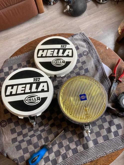 Oldtimer 2 Hella mistlampen met covers type 192 en 20 cm, Auto-onderdelen, Verlichting, Nieuw, Ophalen of Verzenden