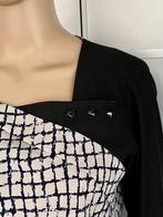 i231 blouse maat 40=M top zwart/wit Paz Torras, Maat 38/40 (M), Paz Torras, Wit, Ophalen of Verzenden