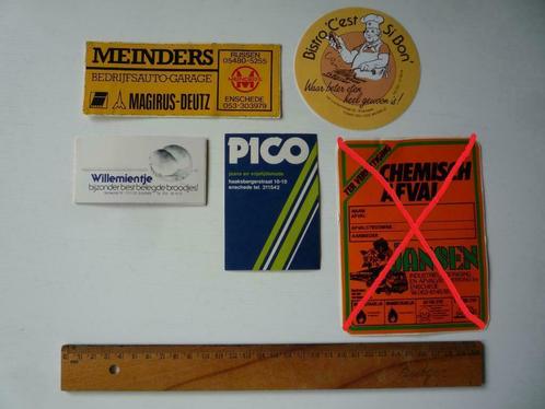 4x Verschillende Sticker Bedrijven Enschede Sticker, Verzamelen, Stickers, Zo goed als nieuw, Bedrijf of Vereniging, Ophalen of Verzenden