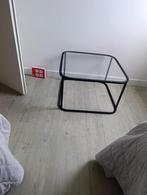 bijzet tafel glas, Huis en Inrichting, Gebruikt, Vierkant, 55 tot 75 cm, Glas