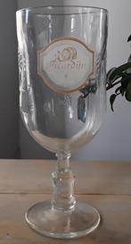 Groot bierglas op voet (bokaal) van grolsch picardijn, Grolsch, Glas of Glazen, Gebruikt, Ophalen of Verzenden