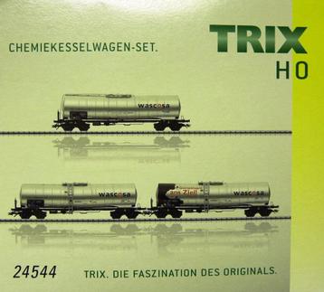 Trix 24544 Set (3) Ketelwagens "Wascosa"  SBB beschikbaar voor biedingen