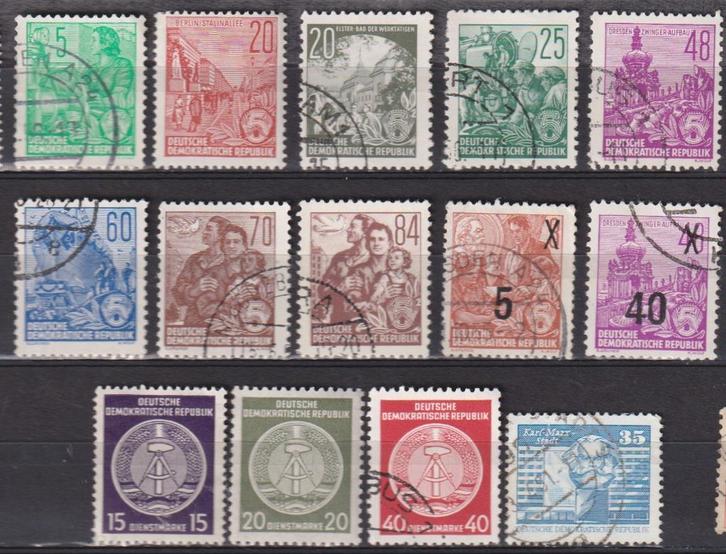 DDR Frankeerzegels o.a. met Opdruk, Postzegels en Munten, Postzegels | Thematische zegels, Gestempeld, Overige thema's, Ophalen of Verzenden