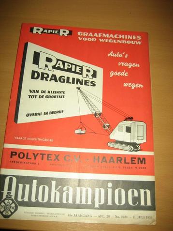 AK 1953 28 Fiat 1100 Vauxhall Velox Ford Anglia VW Kever  beschikbaar voor biedingen