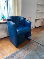 Rolf Benz leder fauteuil blauw, Huis en Inrichting, Stoelen, Blauw, Gebruikt, Ophalen of Verzenden