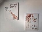 Childhome Canvas schilderijen mama en baby giraf, Ophalen of Verzenden, Zo goed als nieuw
