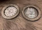 Verzilverde Onderzetters met Kant - 2 stuks, Ophalen of Verzenden, Zo goed als nieuw