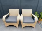 2x grote lounge stoel, Ophalen, Gebruikt, Kunststof, Stoel
