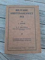 Militaire ambtenarenwet 1931., Ophalen of Verzenden, Landmacht, Nederland, Boek of Tijdschrift