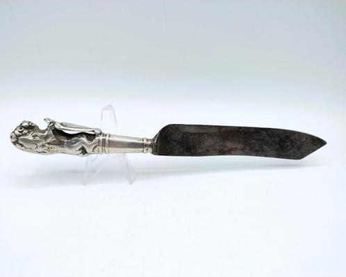 Zilveren mesheft met lemmet, Leeuwarden, 18e eeuws, Antiek en Kunst, Antiek | Goud en Zilver, Zilver, Verzenden