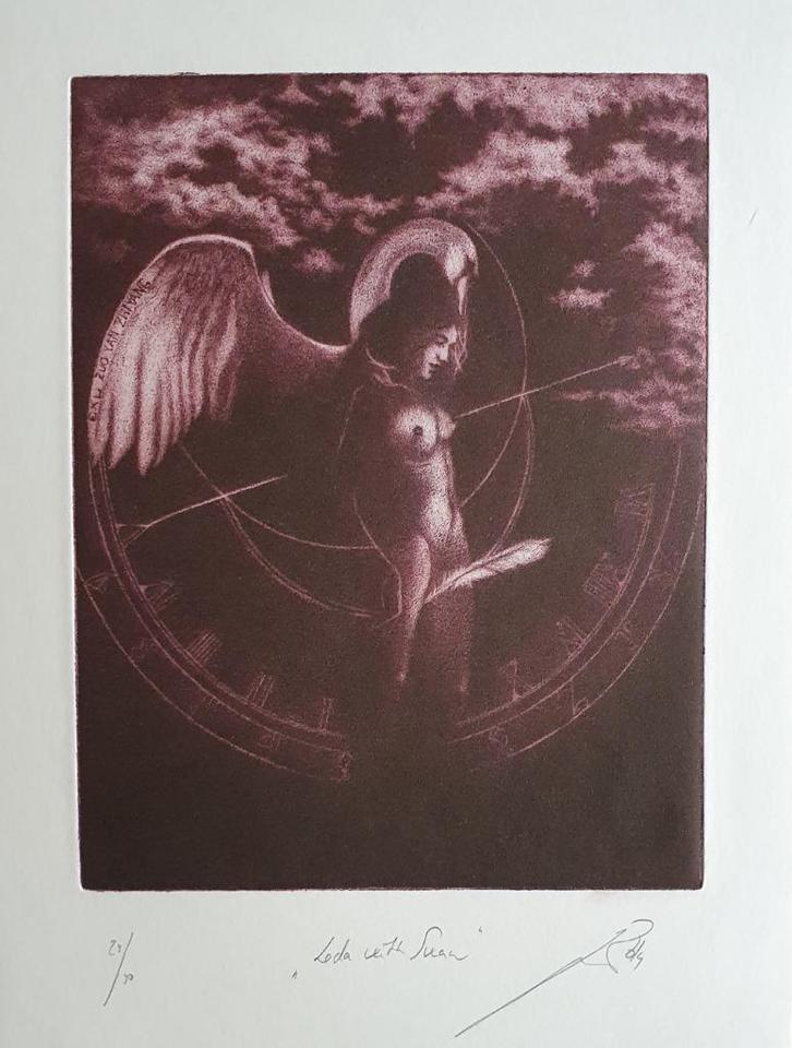 Exlibris / Ex libris Jan Cernos, Leda en de Zwaan, Antiek en Kunst, Kunst | Etsen en Gravures, Verzenden