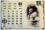Metalen kalender nostalgie, Nieuw, Ophalen of Verzenden, Dagkalender