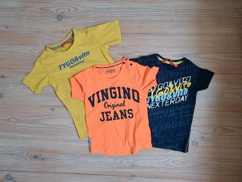 3 t-shirts van Vingino en Tygo en Vito, Kinderen en Baby's, Kinderkleding | Maat 98, Zo goed als nieuw, Jongen, Shirt of Longsleeve