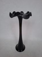 Boheems glazen solifleur vaasje, Victoriaans, Huis en Inrichting, Woonaccessoires | Vazen, Gebruikt, Zwart, Ophalen of Verzenden