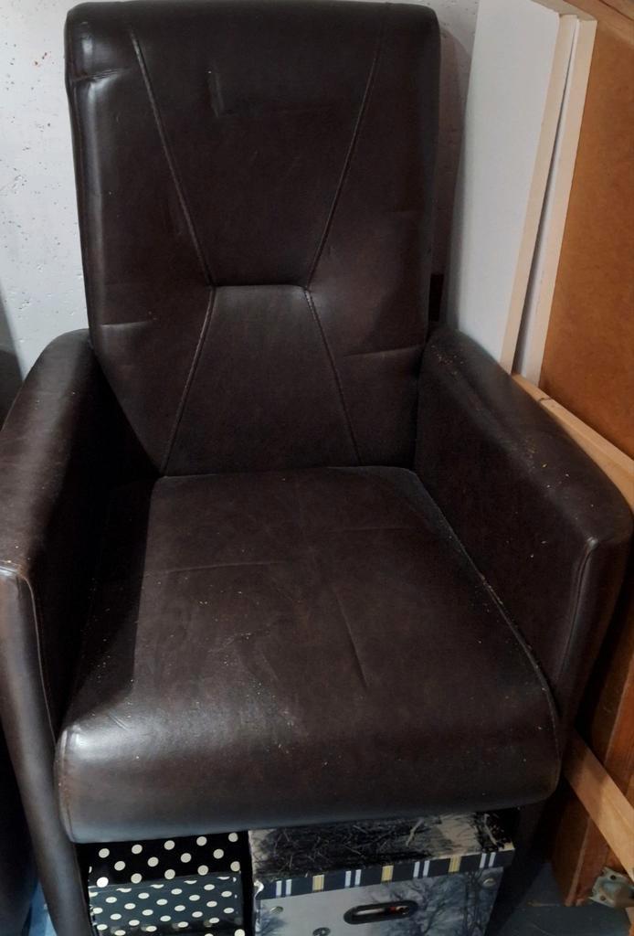 Leren stoelen op wieltjes, Huis en Inrichting, Fauteuils, Ophalen of Verzenden