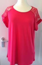 Nieuw roze shirt, kant op de schouders. Maat 38/40, Maat 38/40 (M), Nieuw, Ophalen of Verzenden, Korte mouw