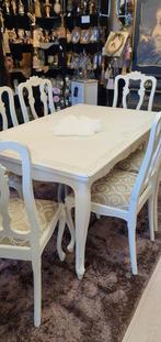 Landelijk Brocante Queen Ann Eetkamer set, Huis en Inrichting, Tafels | Eettafels, Eu, Eu, Zo goed als nieuw, Vijf personen of meer