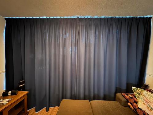 Blauwe gordijnen, Huis en Inrichting, Stoffering | Gordijnen en Lamellen, Gebruikt, 200 cm of meer, Blauw, Ophalen