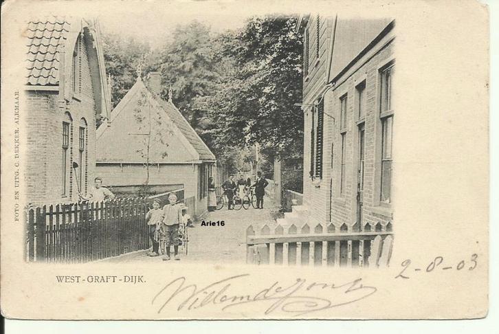 West-Graftdijk, Verzamelen, Ansichtkaarten | Nederland, Gelopen, Noord-Holland, Voor 1920, Verzenden