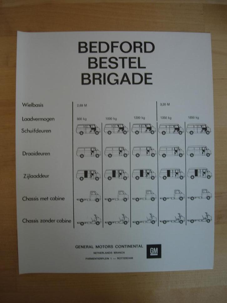 Bedford CF Brochure ca 1969, Boeken, Auto's | Folders en Tijdschriften, Zo goed als nieuw, Overige merken, Ophalen