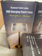 Diamond Tafellamp USB Oplaadbaar, Huis en Inrichting, Lampen | Tafellampen, Nieuw, Ophalen of Verzenden, Modern, Minder dan 50 cm
