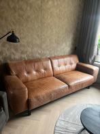 Leren tweezitsbank, Ophalen, Gebruikt, Tweepersoons, Rechte bank