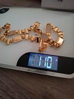 Vergulde ketting en armband set - 18k goudbad, Ophalen, Overige materialen, Met strass, Zo goed als nieuw