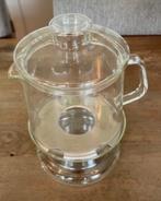Glazen theepot met theelichtje van Douwe Egberts, Gebruikt, Overige typen, Ophalen of Verzenden, Glas
