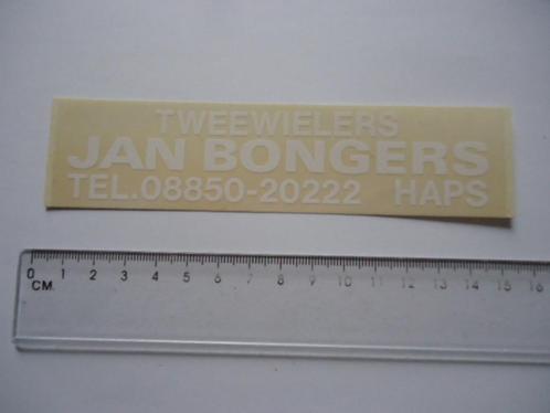 sticker oud HAPS Jan Bongers fiets brommer motor retro, Verzamelen, Stickers, Zo goed als nieuw, Bedrijf of Vereniging, Verzenden