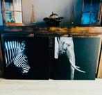 2 stuks cancas schilderijn, Ophalen of Verzenden, Zo goed als nieuw, 25 tot 50 cm