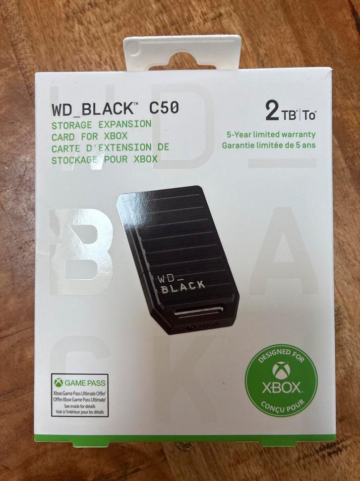 WD Black C50 2TB Xbox Uitbreidingskaart, Spelcomputers en Games, Spelcomputers | Xbox | Accessoires, Nieuw, Xbox One, Geheugenkaart