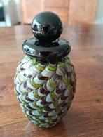 Glazen Parfumflesje met Zwarte Stop, Ophalen of Verzenden
