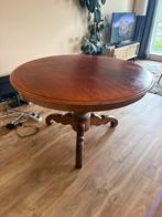 Mahonie houten ronde eettafel 120cm, 100 tot 150 cm, Rond, Ophalen of Verzenden, Zo goed als nieuw