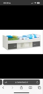 Kajuitbed Beter Bed Jesse + Bureau, Ophalen, 90 cm, Eenpersoons, Wit
