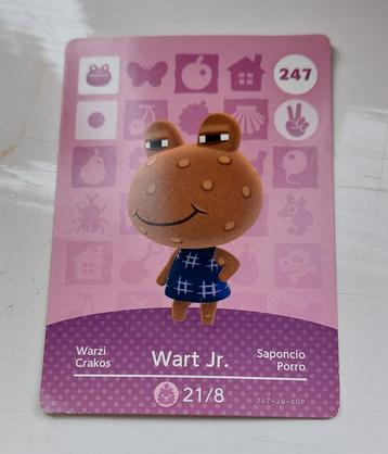 Animal Crossing Amiibo kaart - Wart Jr. #247 beschikbaar voor biedingen