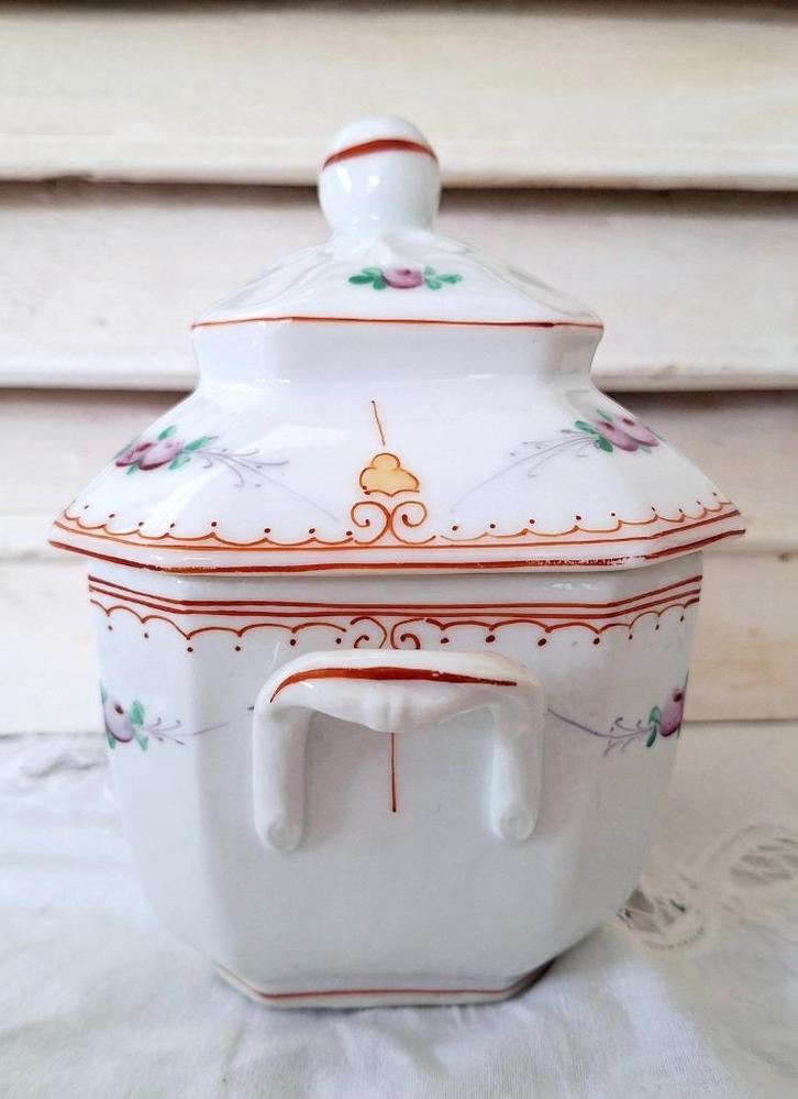Antieke franse kandij/suikerpot, groot model, Antiek en Kunst, Antiek | Servies los, Ophalen of Verzenden