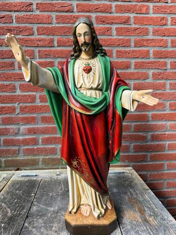 Vintage Jezus Beeld - Gips beschikbaar voor biedingen