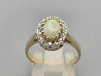Gouden Vintage ring edelsteen opaal en diamanten. 2025/716., Overige kleuren, ., Nieuw, Ophalen of Verzenden