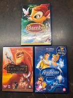 Disney DVD Collectie: Bambi, Assepoester, Lion King, Gebruikt, Alle leeftijden, Ophalen of Verzenden, Dieren