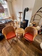 Manou Zitje - 3 Delig - Zo Goed Als Nieuw, Huis en Inrichting, Stoelen, Twee, Bruin, Riet of Rotan, Ophalen of Verzenden